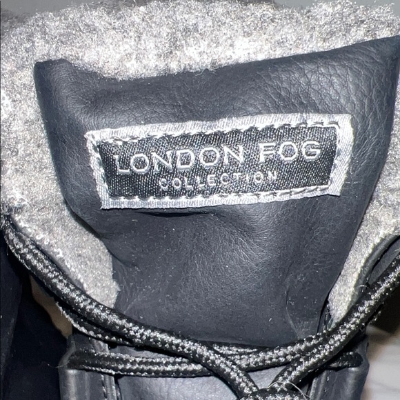 London Fog Black Snow Boots with Gray Lining Size 3 - Picture 7 of 8